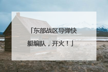 东部战区导弹快艇编队，开火！