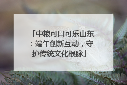 中粮可口可乐山东：端午创新互动，守护传统文化根脉