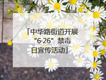 中华路街道开展“6·26”禁毒日宣传活动