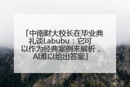 中南财大校长在毕业典礼谈Labubu：它可以作为经典案例来解析，AI难以给出答案