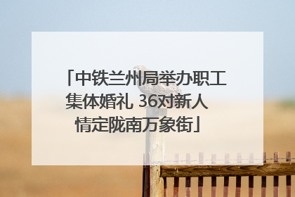 中铁兰州局举办职工集体婚礼 36对新人情定陇南万象街