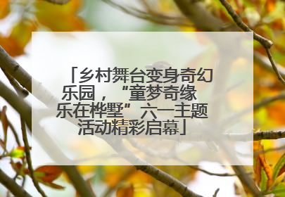 乡村舞台变身奇幻乐园，“童梦奇缘 乐在桦墅”六一主题活动精彩启幕