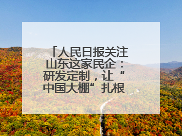 人民日报关注山东这家民企：研发定制，让“中国大棚”扎根全球40余国