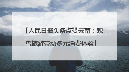 人民日报头条点赞云南：观鸟旅游带动多元消费体验