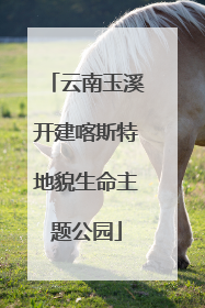 云南玉溪开建喀斯特地貌生命主题公园