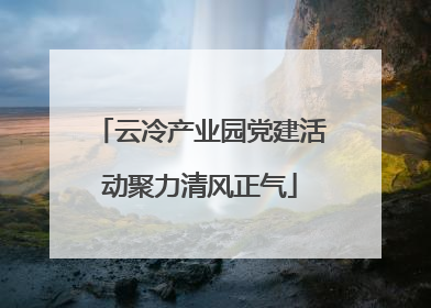 云冷产业园党建活动聚力清风正气