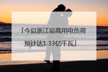 今夏浙江最高用电负荷预计达1.33亿千瓦