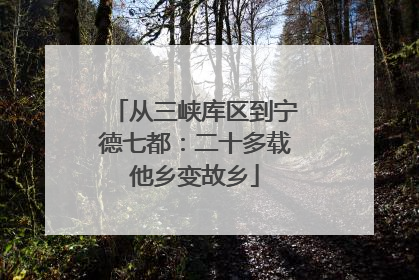 从三峡库区到宁德七都：二十多载他乡变故乡