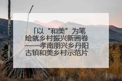 以“和美”为笔 绘就乡村振兴新画卷——孝南朋兴乡丹阳古镇和美乡村示范片区建设综述