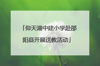 仰天湖中建小学赴邵阳县开展送教活动