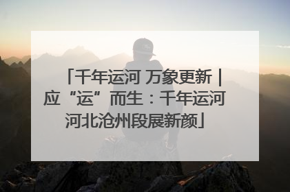 千年运河 万象更新｜应“运”而生：千年运河河北沧州段展新颜