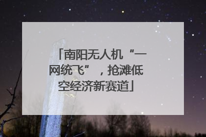 南阳无人机“一网统飞”，抢滩低空经济新赛道