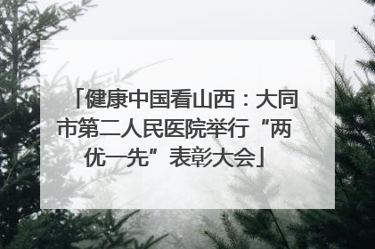 健康中国看山西：大同市第二人民医院举行“两优一先”表彰大会
