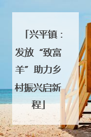 兴平镇：发放“致富羊”助力乡村振兴启新程
