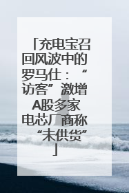 充电宝召回风波中的罗马仕：“访客”激增 A股多家电芯厂商称“未供货”