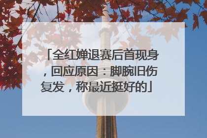 全红婵退赛后首现身，回应原因：脚腕旧伤复发，称最近挺好的