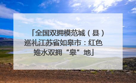 全国双拥模范城（县）巡礼江苏省如皋市：红色雉水双拥“皋”地