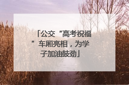 公交“高考祝福”车厢亮相，为学子加油鼓劲