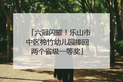 六冠闪耀！乐山市中区棉竹幼儿园捧回两个省级一等奖