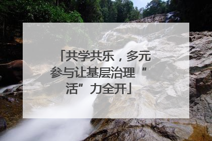 共学共乐，多元参与让基层治理“活”力全开