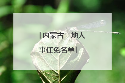 内蒙古一地人事任免名单