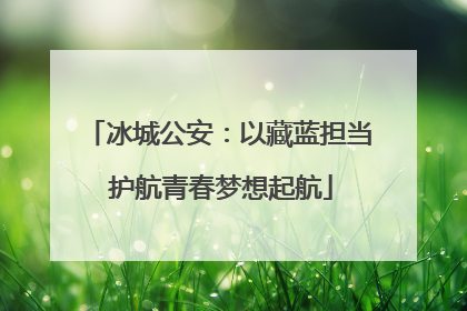 冰城公安：以藏蓝担当 护航青春梦想起航