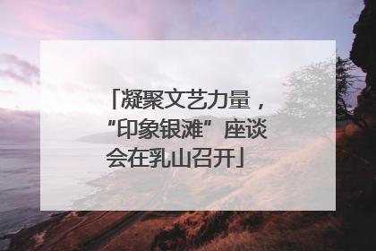 凝聚文艺力量，“印象银滩”座谈会在乳山召开