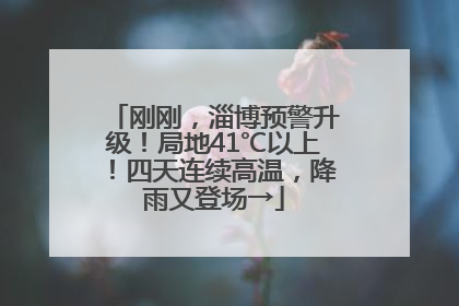 刚刚，淄博预警升级！局地41℃以上！四天连续高温，降雨又登场→