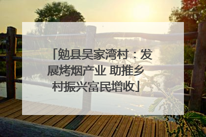 勉县吴家湾村：发展烤烟产业 助推乡村振兴富民增收