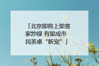 北京即将上架客家炒绿 有望成市民茶桌“新宠”