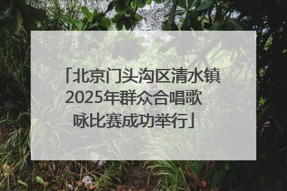 北京门头沟区清水镇2025年群众合唱歌咏比赛成功举行
