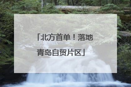 北方首单！落地青岛自贸片区