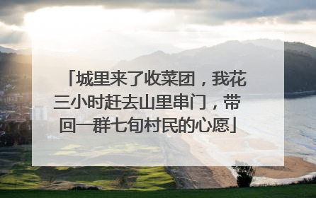 城里来了收菜团，我花三小时赶去山里串门，带回一群七旬村民的心愿
