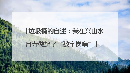 垃圾桶的自述：我在兴山水月寺做起了“数字岗哨”