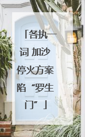 各执一词 加沙停火方案陷“罗生门”