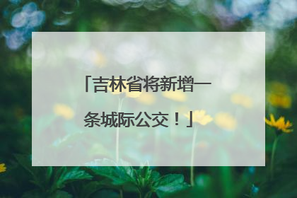 吉林省将新增一条城际公交！