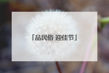 品民俗 迎佳节