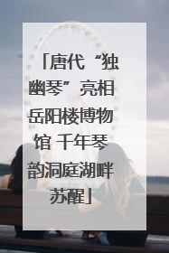 唐代“独幽琴”亮相岳阳楼博物馆 千年琴韵洞庭湖畔苏醒