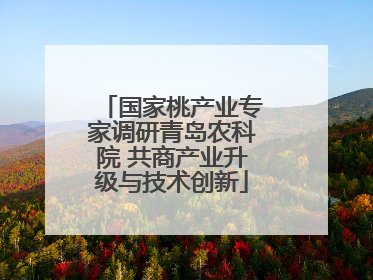 国家桃产业专家调研青岛农科院 共商产业升级与技术创新