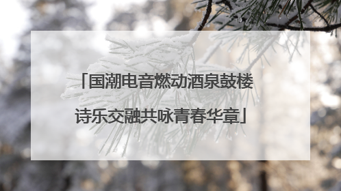 国潮电音燃动酒泉鼓楼 诗乐交融共咏青春华章