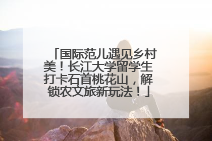 国际范儿遇见乡村美！长江大学留学生打卡石首桃花山，解锁农文旅新玩法！
