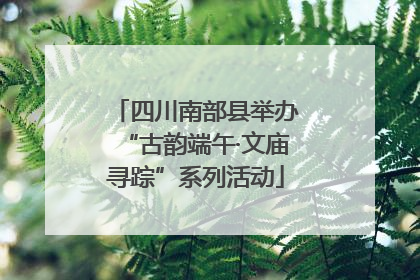 四川南部县举办“古韵端午·文庙寻踪”系列活动