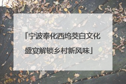 宁波奉化西坞茭白文化盛宴解锁乡村新风味