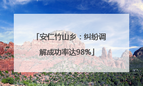安仁竹山乡：纠纷调解成功率达98%