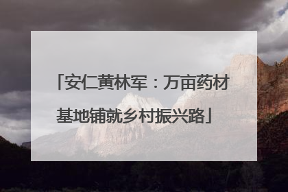安仁黄林军：万亩药材基地铺就乡村振兴路