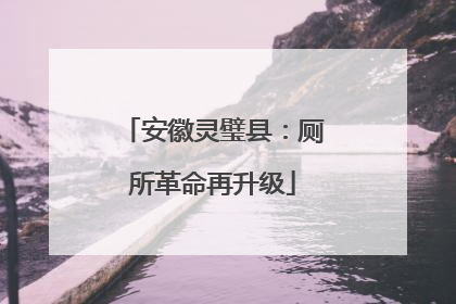 安徽灵璧县：厕所革命再升级