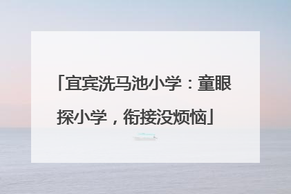宜宾洗马池小学：童眼探小学，衔接没烦恼