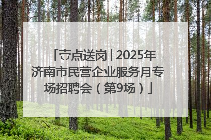 壹点送岗│2025年济南市民营企业服务月专场招聘会（第9场）