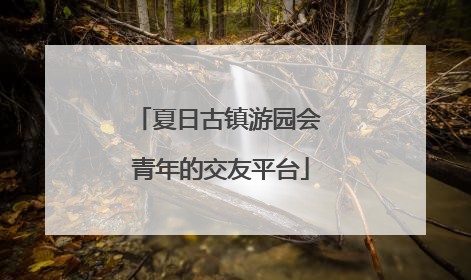 夏日古镇游园会 青年的交友平台