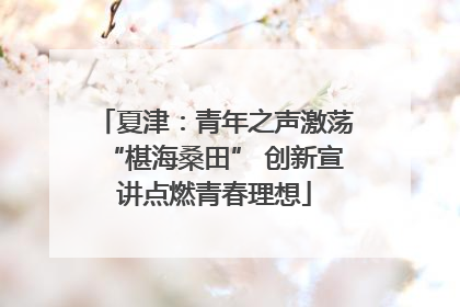 夏津：青年之声激荡“椹海桑田” 创新宣讲点燃青春理想
